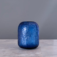 Ваза Cloyd KOWO Vase   выс. 17 см - синее стекло (арт.50019)