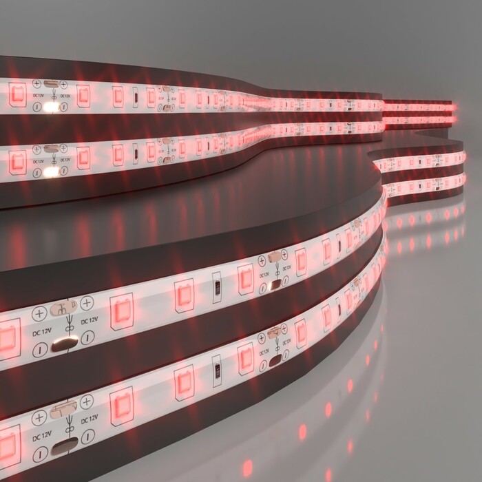 ELEKTROSTANDART Лента светодиодная 60Led 4,8W IP65 красный (2835 12V 60Led 4,8W IP65) (цена за 1м)