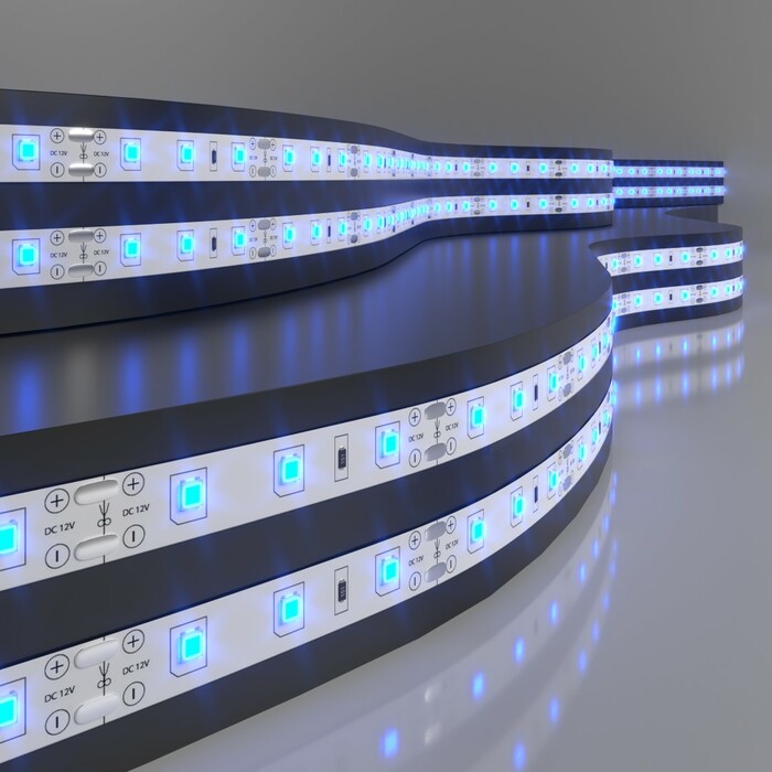 ELEKTROSTANDART Лента светодиодная 60Led 4,8W IP20 синий (2835 12V 60Led 4,8W IP20) (цена за 1м)