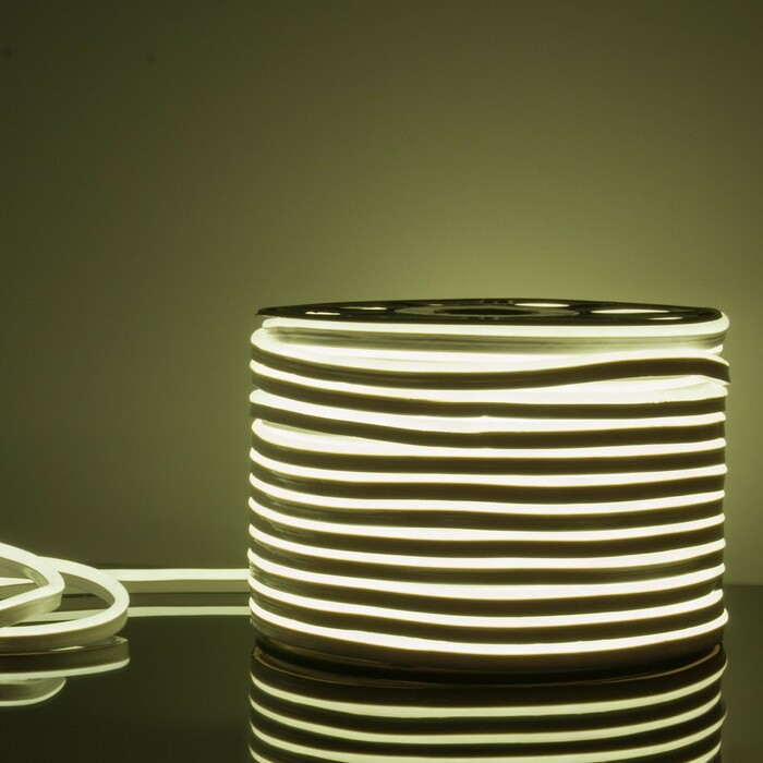 ELEKTROSTANDART Гибкий неон LS001 220V 9.6W 120Led 2835 IP67 6500K одност белый, 50 м(цена за 1м)