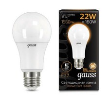 Лампа Gauss LED A70 22W E27 1560lm 3000K 1 10 50 102502122