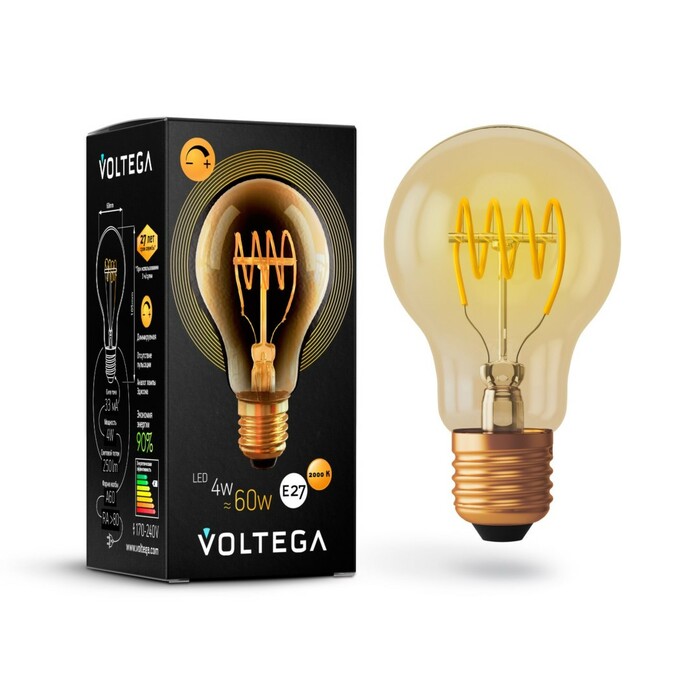 VOLTEGA 7078 VG10-A60GE27warm4W-FB Loft Led  A60 4W 2800K E27 DIM