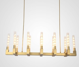 Люстра Canelle Linear Chandelier 12 Modern Brass By Imperiumloft