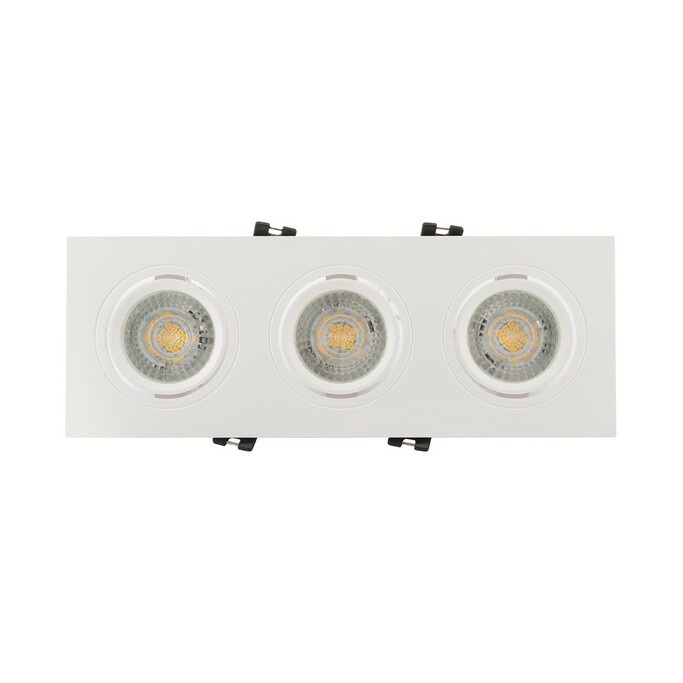 DENKIRS DK3023-WH Встраиваемый светильник, IP 20, 10 Вт, GU5.3, LED, белый, пластик