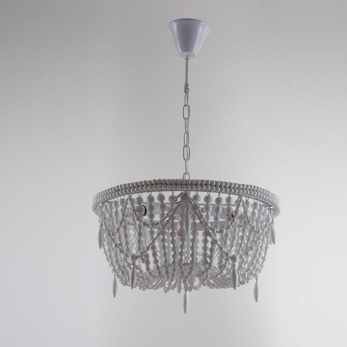 Люстра Rh Anselme White Wood Weathered Chandelier By Imperiumloft