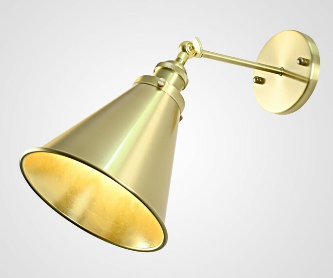 Бра Cone 20Th C.factory Filament Gold Ii By Imperiumloft