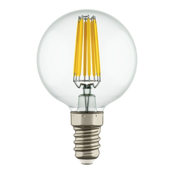 LIGHTSTAR 933804 Лампа LED FILAMENT 220V G50  E14 6W=65W 400-430LM 360G CL 4000K 30000H