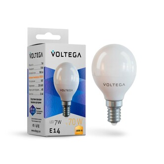 VOLTEGA Светодиодная лампа Simple Globe 7W 3000K E14 (7242)