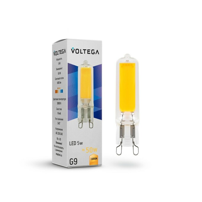 VOLTEGA Светодиодная лампа Simple Capsule 5W 3000K G9 (7262)