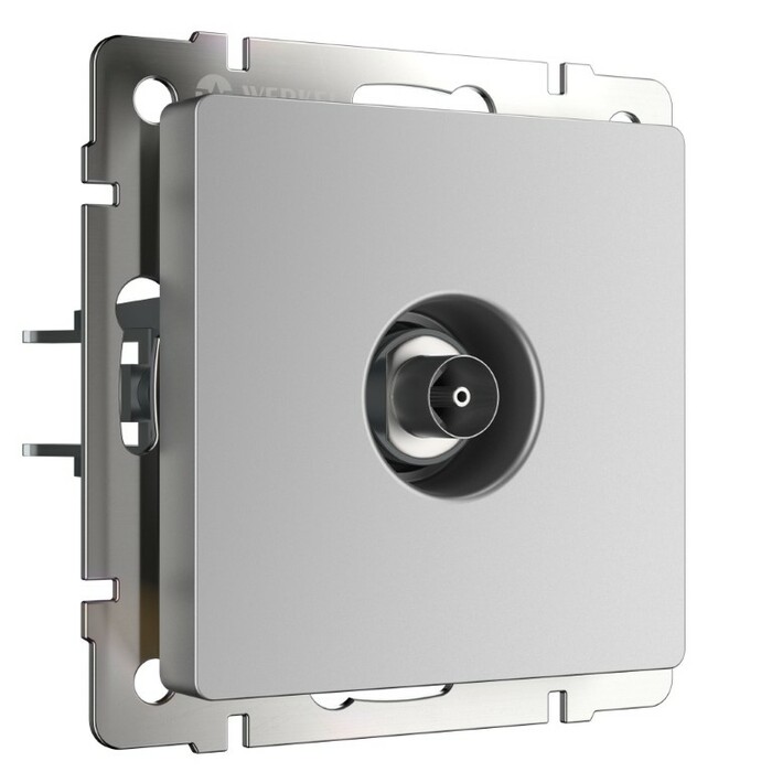 Werkel W1184006  ТВ-розетка проходная (серебряный)