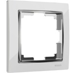 Werkel W0011901  Рамка на 1 пост Snabb (белый хром)