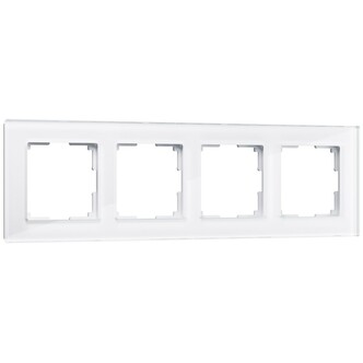 Werkel W0041101  Рамка на 4 поста Favorit (белый,стекло)