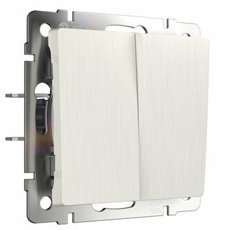 Werkel W1120013  Выключатель двухклавишный (перламутровый рифленый)