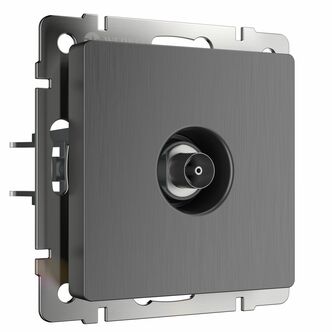 Werkel W1183004  ТВ-розетка оконечная (графит рифленый)
