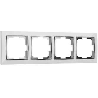 Werkel W0041901  Рамка на 4 поста Snabb (белый хром)