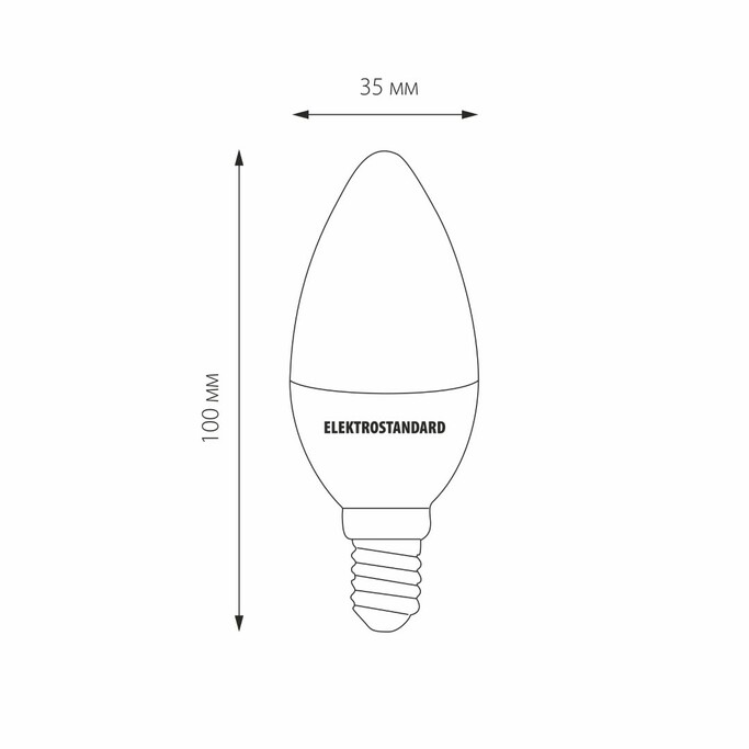 ELEKTROSTANDART BLE1410   Светодиодная лампа Свеча 7W 4200K E14 (C35 белый матовый)