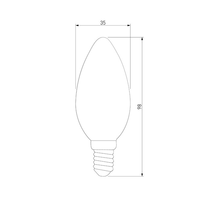 ELEKTROSTANDART BLE1411   Светодиодная лампа Свеча 7W 3300K E14 (C35 прозрачный)