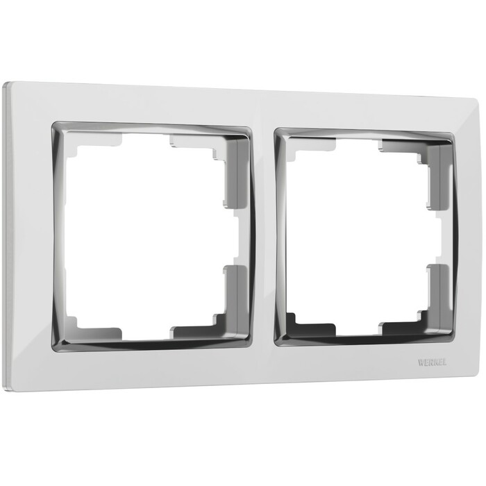 Werkel W0021901  Рамка на 2 поста Snabb (белый хром)