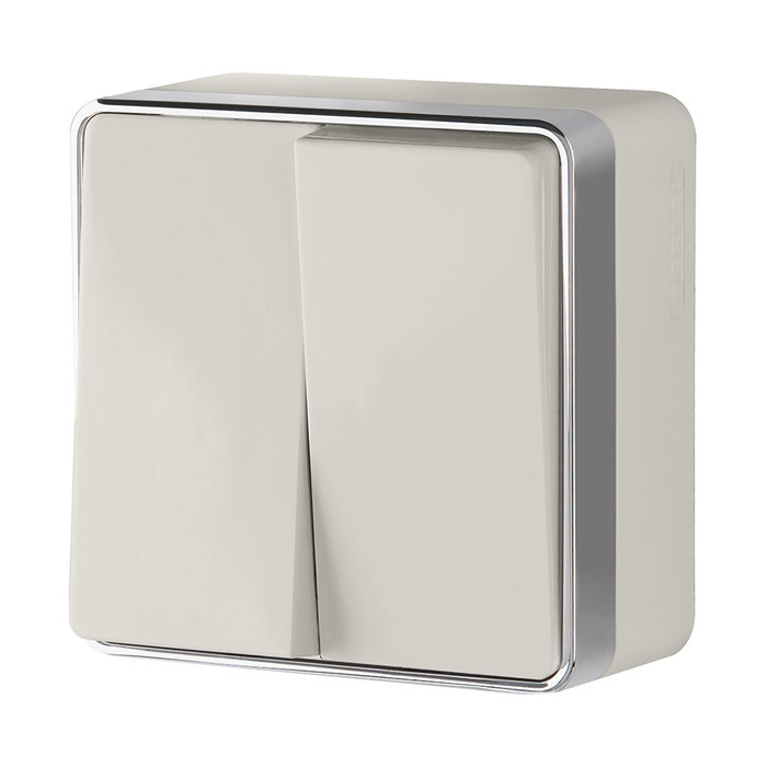 Werkel W5020003  Выключатель двухклавишный Gallant (слоновая кость)