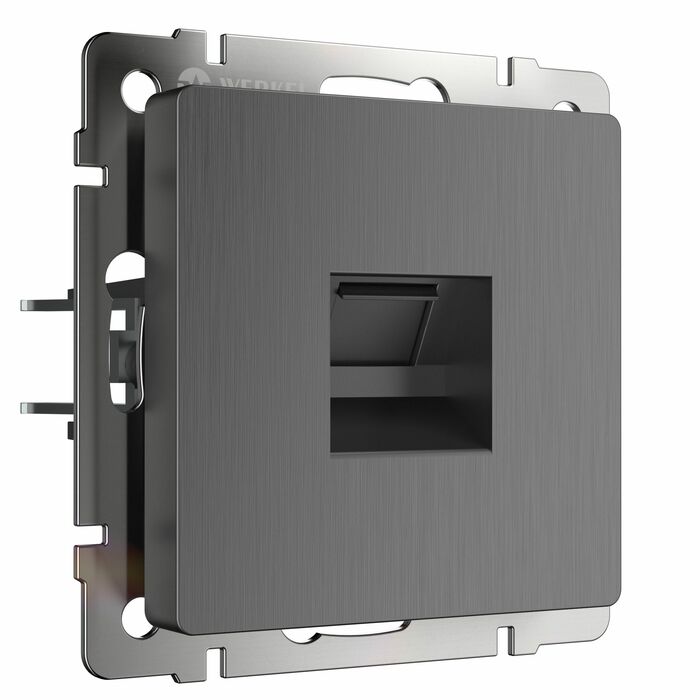 Werkel W1181004  Розетка Ethernet RJ-45 (графит рифленый)