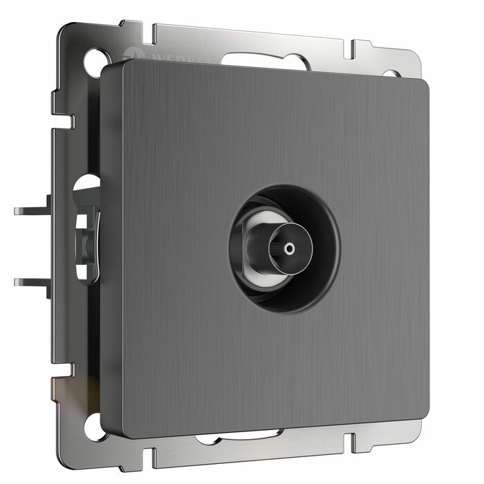 Werkel W1183004  ТВ-розетка оконечная (графит рифленый)