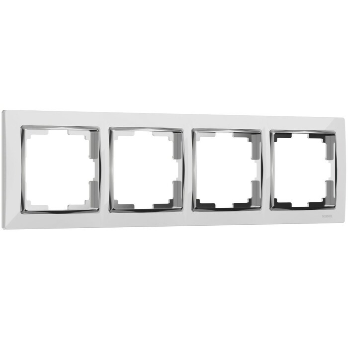 Werkel W0041901  Рамка на 4 поста Snabb (белый хром)