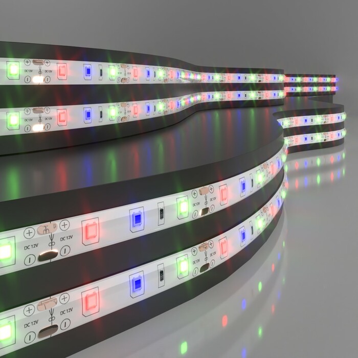 ELEKTROSTANDART 2835 12V 60Led 4,8W IP65 RGB   Лента светодиодная  60Led 4,8W IP65 RGB (цена за 1м)