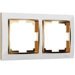 Werkel W0021933  Рамка на 2 поста Snabb (белый золото)