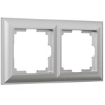 Werkel W0022206  Рамка на 2 поста Fiore (серебряный)