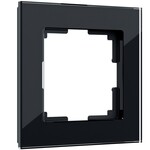 Werkel W0011108  Рамка на 1 пост Favorit (черный,стекло)