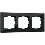 Werkel W0031108  Рамка на 3 поста Favorit (черный,стекло)