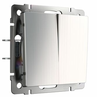Werkel W1120002  Выключатель двухклавишный (глянцевый никель)