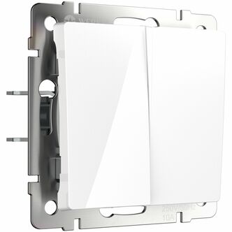 Werkel W1122001  Выключатель двухклавишный проходной (белый)