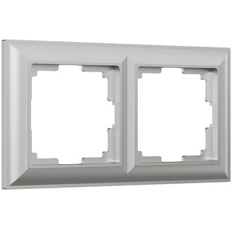 Werkel W0022206  Рамка на 2 поста Fiore (серебряный)