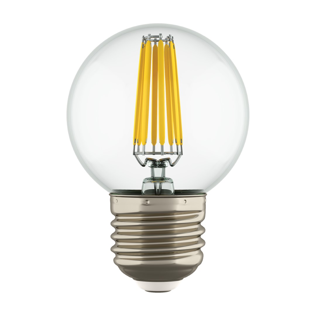 LIGHTSTAR 933822 Лампа LED FILAMENT 220V G50  E27 6W=65W 400-430LM 360G CL 3000K 30000H