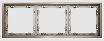 Voltum Рамка металлическая на 3 поста, S70 Metal (платина) VLSM120310