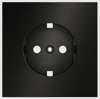 Voltum Накладка для розетки с заземлением, S70 Metal (антрацит) VLSM000612