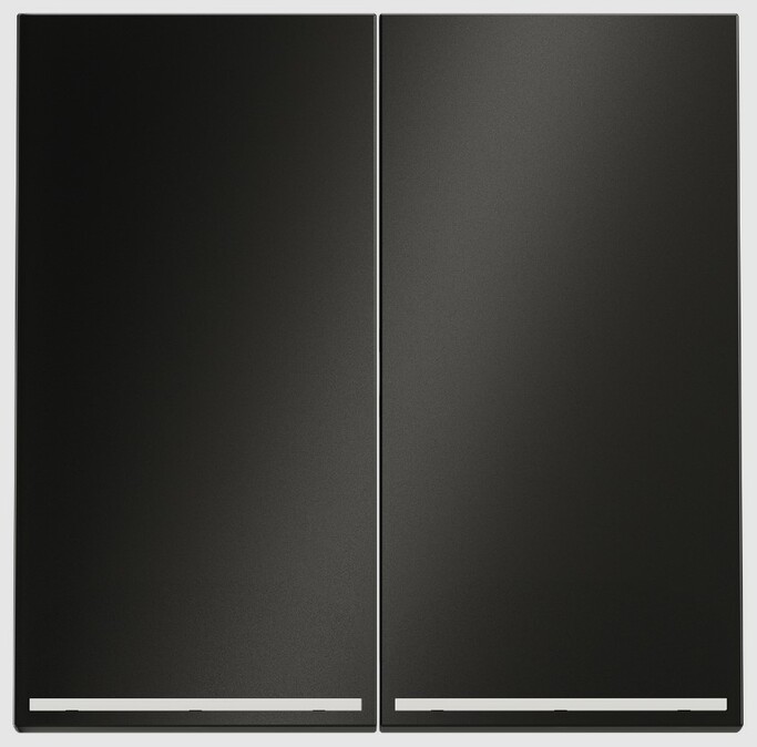 Voltum Клавиши для выключ переключ двухклавишного с подсветкой, S70 Metal (антрацит) VLSM000412