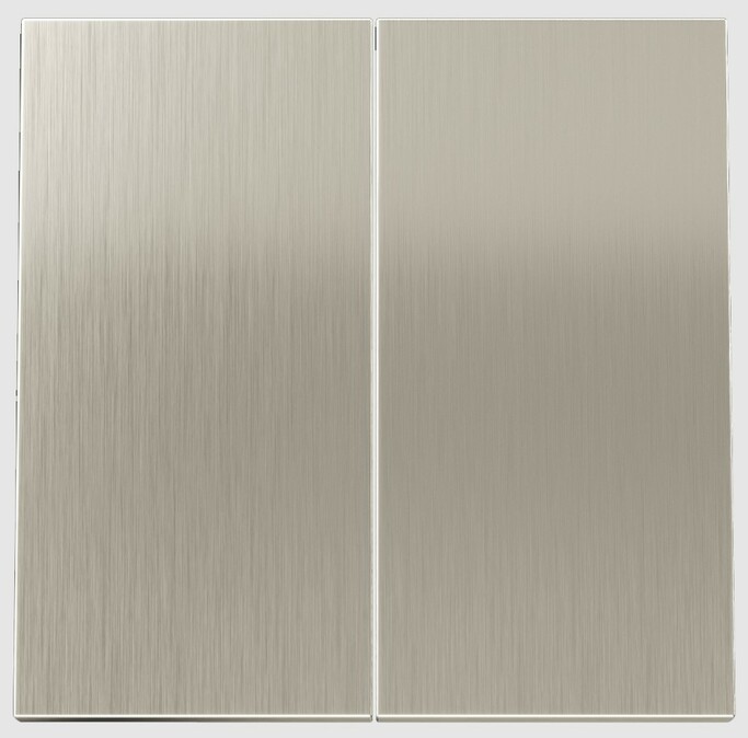 Voltum Клавиши для выключателя переключателя двухклавишного, S70 Metal (никель) VLSM000311