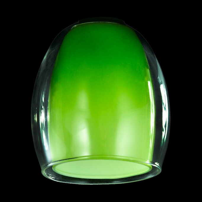 ЕВРОСВЕТ плафон 9808 зеленый+прозрачный, арт. 70436 (Е14)