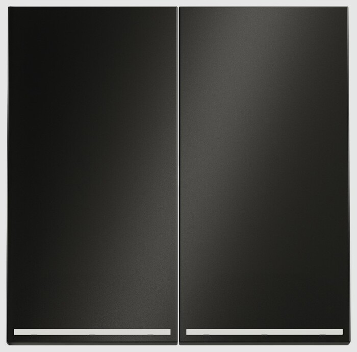 Voltum Клавиши для выключ переключ двухклавишного с подсветкой, S70 Metal (антрацит) VLSM000412