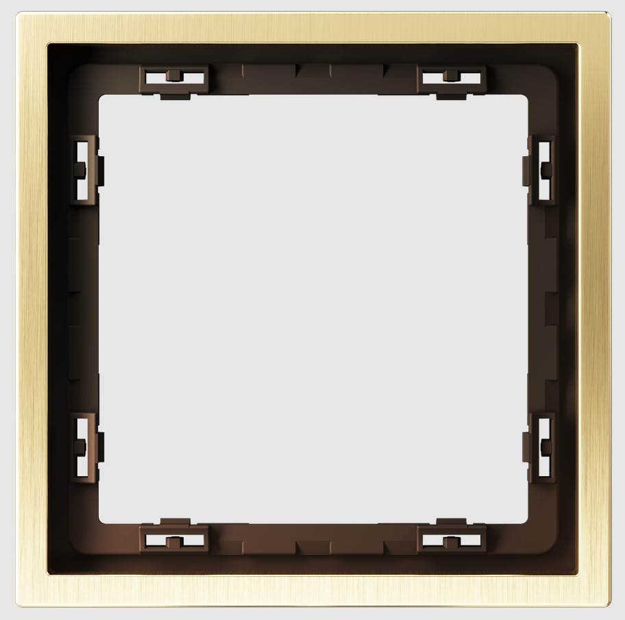 Voltum Рамка металлическая на 1 пост, S70 Metal (латунь) VLSM120109