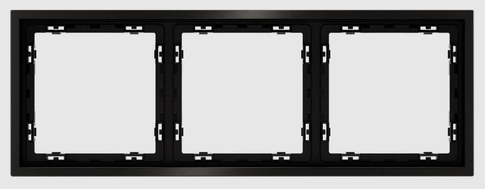 Voltum Рамка металлическая на 3 поста, S70 Metal (антрацит) VLSM120312