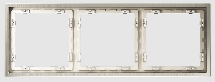 Voltum Рамка металлическая на 3 поста, S70 Metal (никель) VLSM120311
