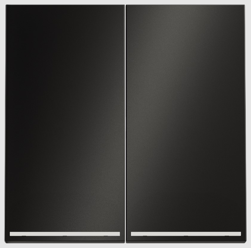 Voltum Клавиши для выключ переключ двухклавишного с подсветкой, S70 Metal (антрацит) VLSM000412