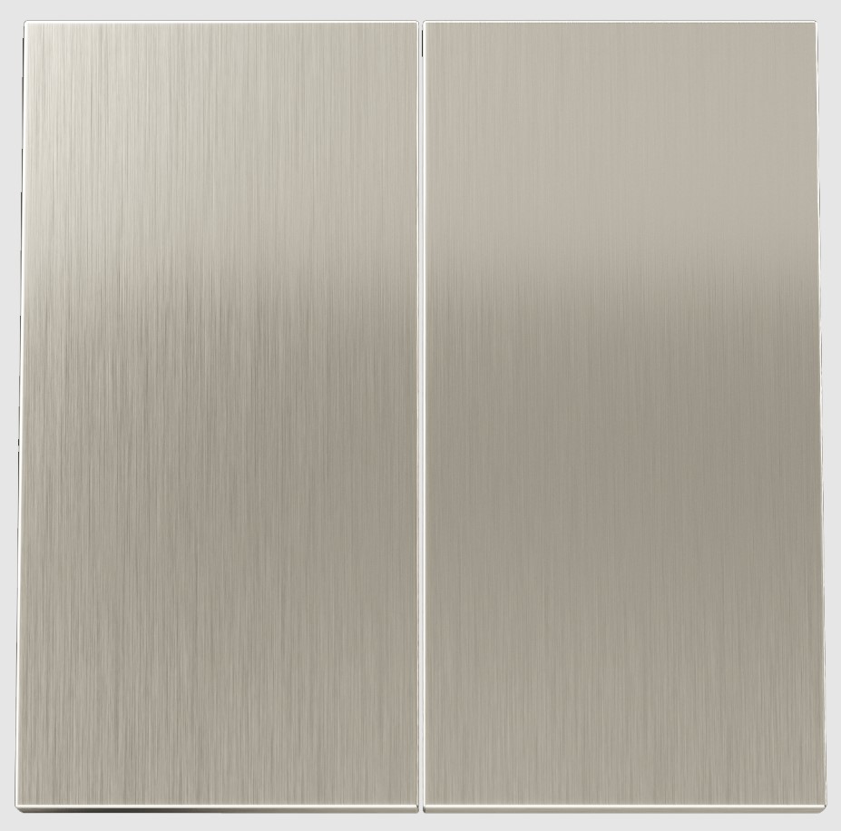 Voltum Клавиши для выключателя переключателя двухклавишного, S70 Metal (никель) VLSM000311