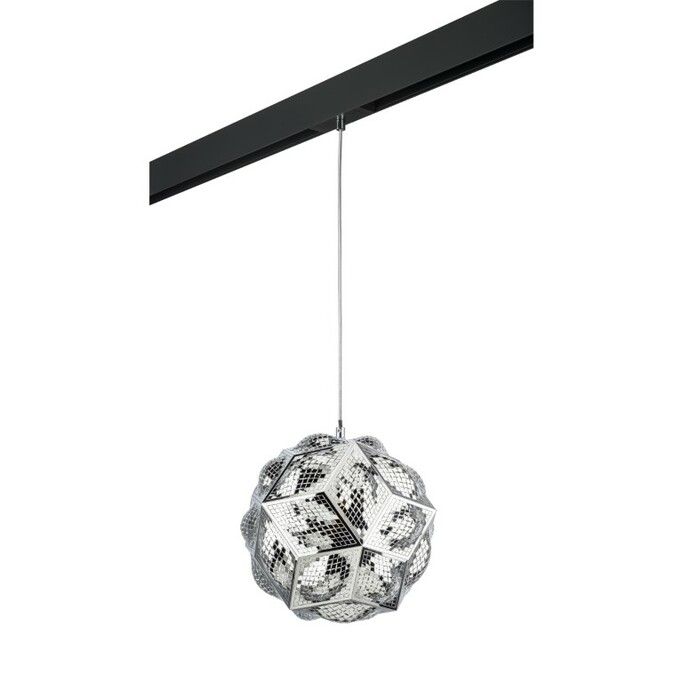 LIGHTSTAR PRO724314 Светильник д 1-фазн трека FERMO 1х40W E27 ХРОМ ЧЕРНЫЙ (724314+595007)