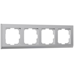 Werkel W0041806  Рамка на 4 поста Stark (серебряный)