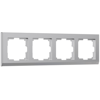 Werkel W0041806  Рамка на 4 поста Stark (серебряный)