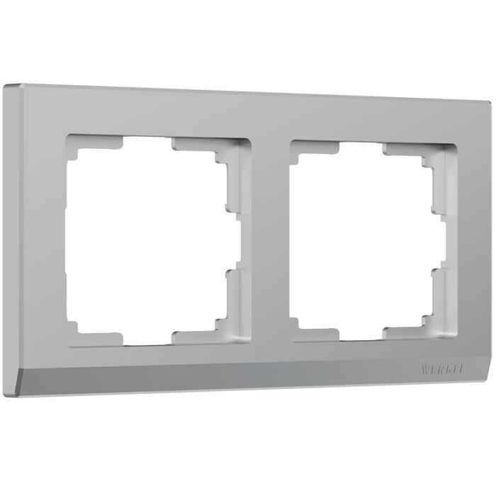 Werkel W0021806  Рамка на 2 поста Stark (серебряный)